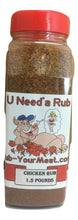 Load image into Gallery viewer, RYM Chicken & Poultry Rub- 1.5 Pounds -Shaker Top-  Free Shipping