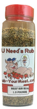 Load image into Gallery viewer, RYM Beef Rib Rub - 1.5 Pounds - With Shaker Top- Shipping Included
